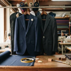 bespoke suits at a Bangkok tailor workshop