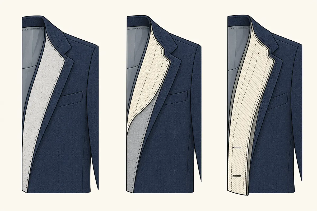 How jacket construction affects suit prices in Bangkok: fused, half canvas and full canvas compared