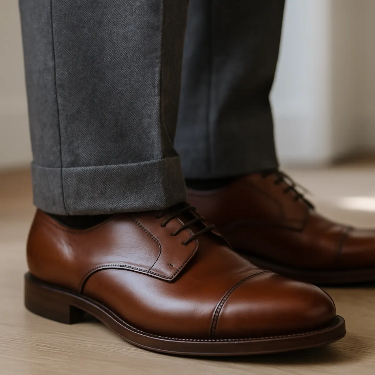 Trouser hem altered to a half break: one of the most common tailoring alterations in Bangkok